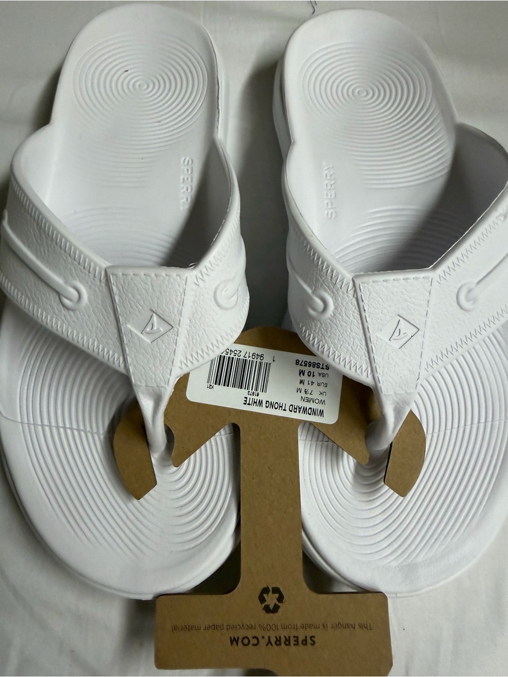 Sperry White Thong Sandals